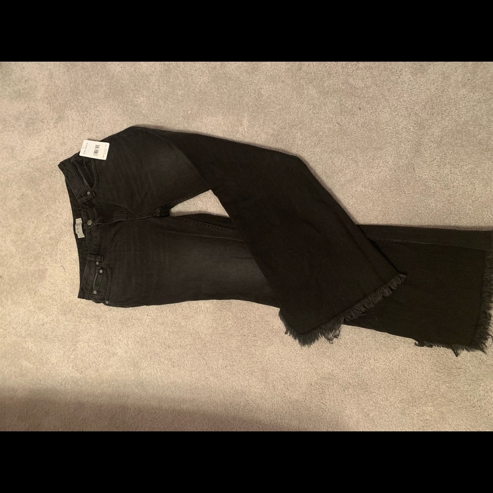 NEVER WORN free people black denim flare jeans